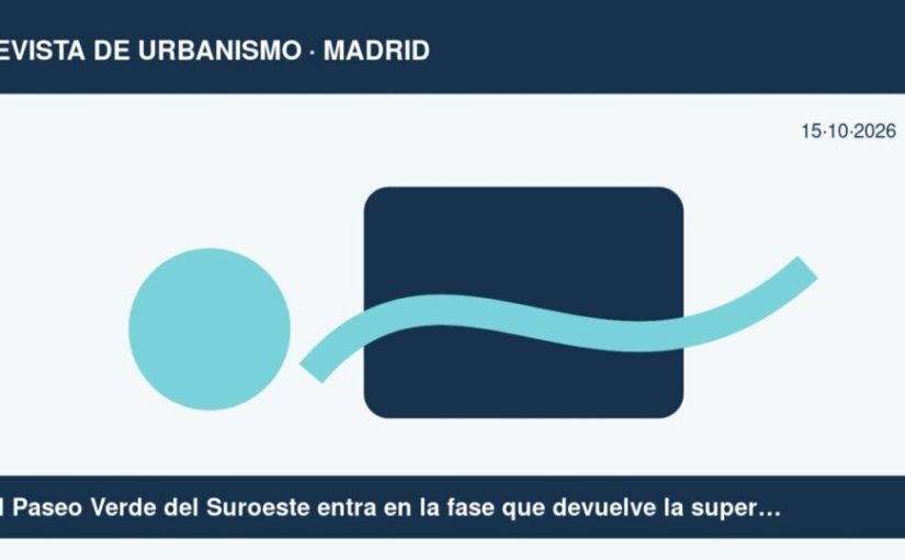 El Paseo Verde del Suroeste entra en la fase que devuelve la superficie a los barrios