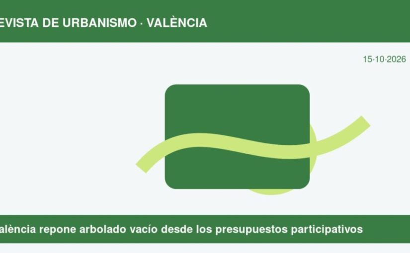 València repone arbolado vacío desde los presupuestos participativos