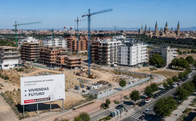 Zaragoza mantiene el pulso residencial: 1.578 viviendas autorizadas y casi la mitad asequibles