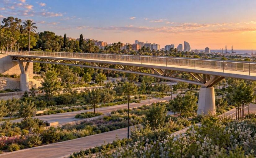 El Grau adapta la cimentación de su pasarela ciclopeatonal de 54 metros
