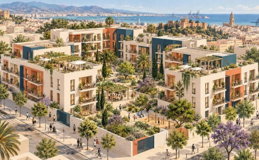 Málaga licita suelo público para 200–220 alquileres protegidos con espacios comunes